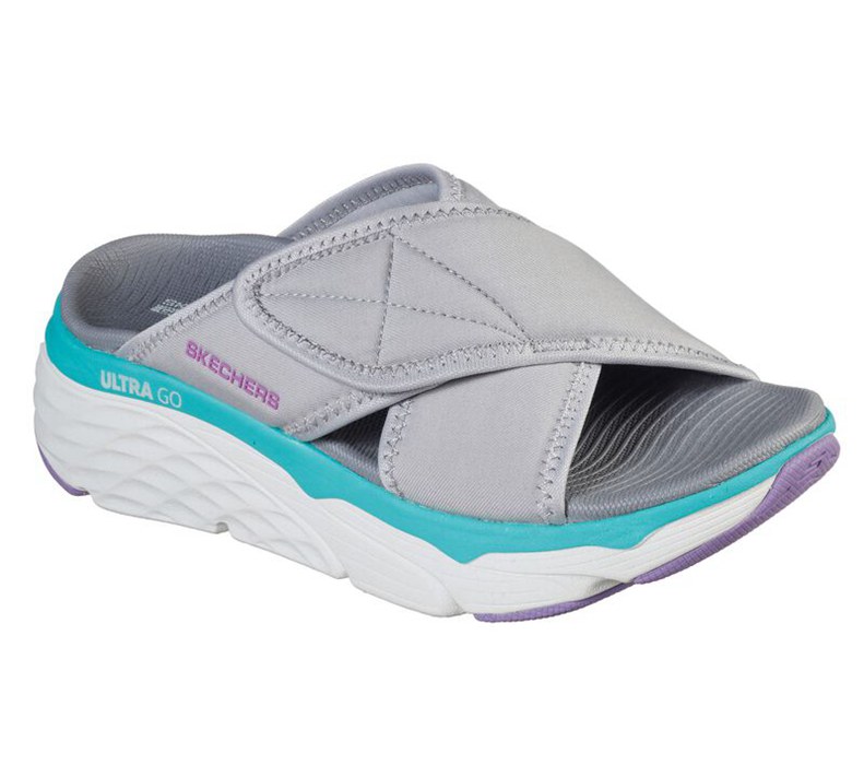 Skechers Dam Grå Sandaler - Max Cushioning - Side Eye - Sverige (WPOFH-8537)
